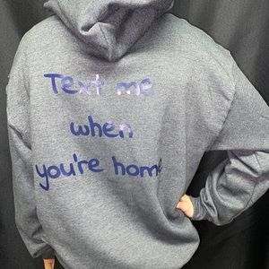 Personally designed, one of a kind hoodie